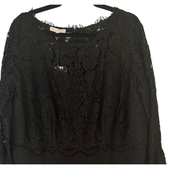NWT Black RSVP By Talbots Size 14 Lace Overlay Dress Polyester Nylon Cotton - Picture 4 of 16